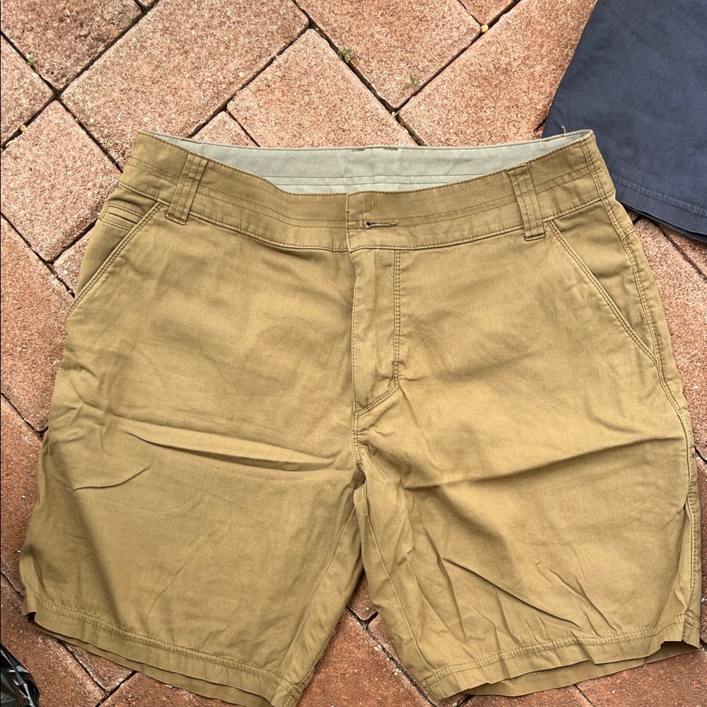 Kuhl Men's Flat Front Shorts in Blue, Tan, and Gray BUNDLE OF 3 - Picture 3 of 7